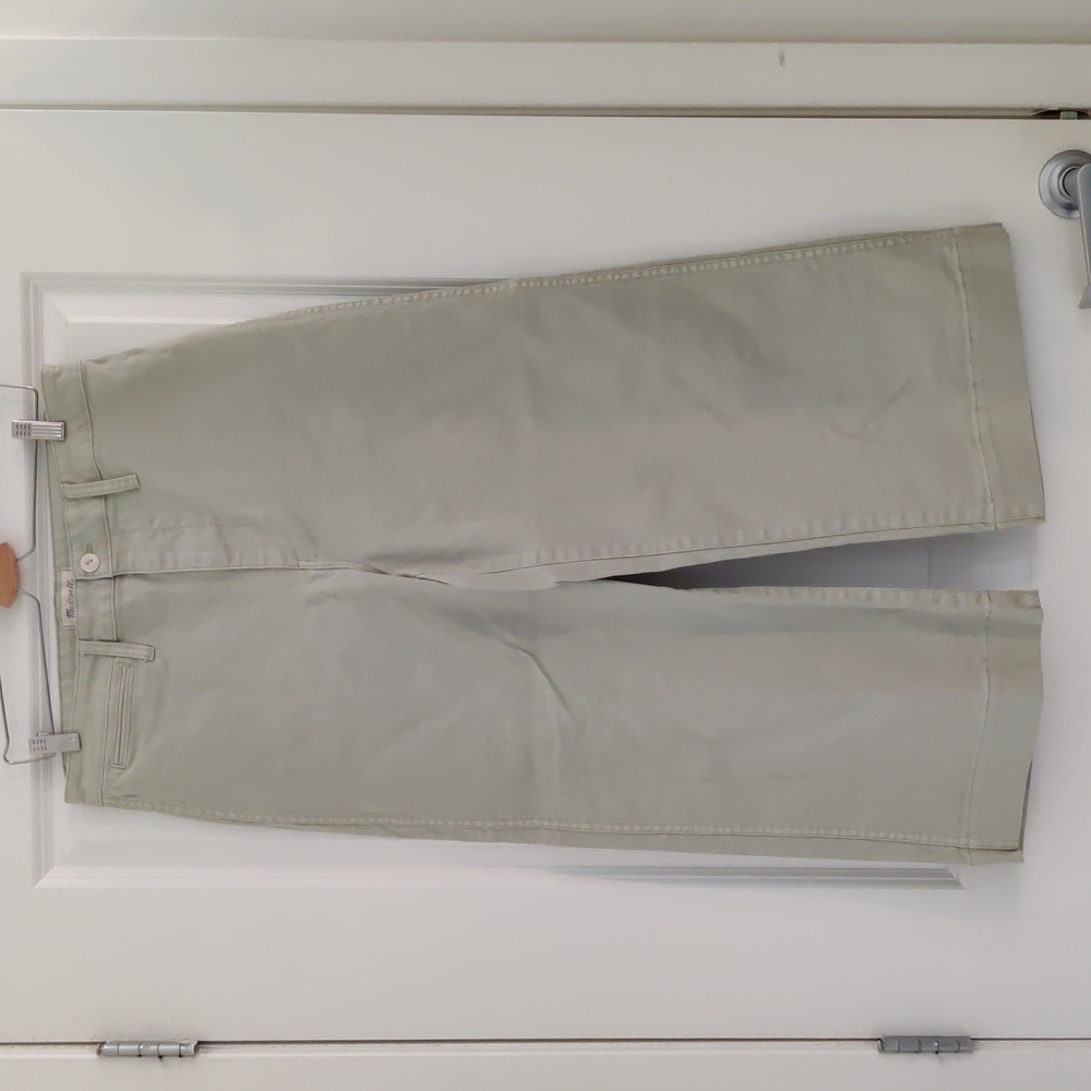 EUC Madewell Wide Leg Pants, Pale Green, Size 32